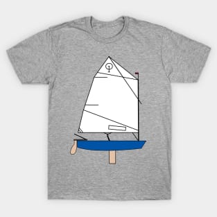 Optimist Sailing Dingy - Dark Blue T-Shirt